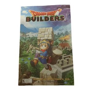 Dragon Quest Builders Poster 2016 NYCC Pax West Double-sided - 11" x 17"